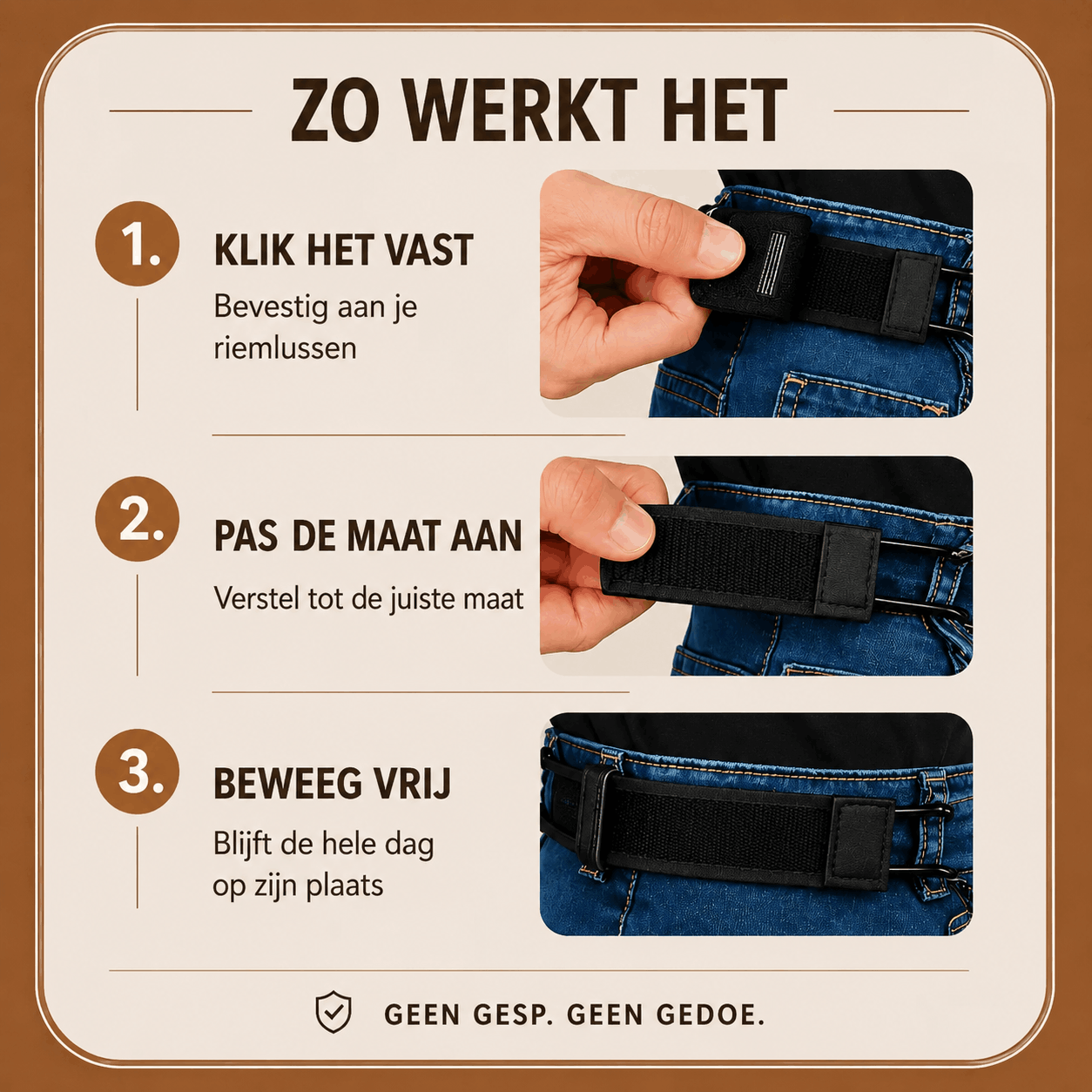HoldFlex® Gespvrije Riem